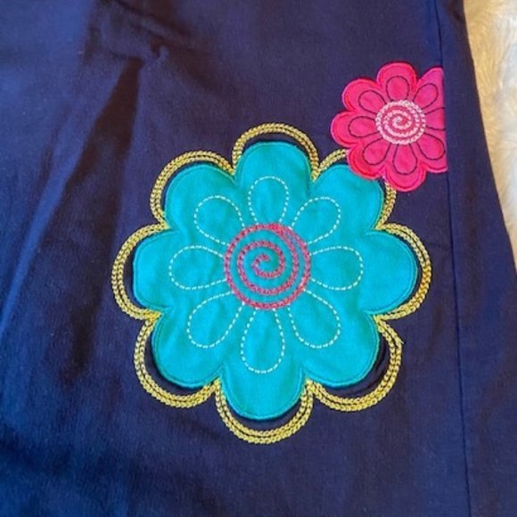 2 / $20 Carter's Blue Jumper Dress with Flowers Size 4 - Picture 2 of 7
